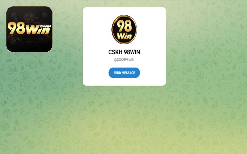 CSKH qua Telegram của 98Win
